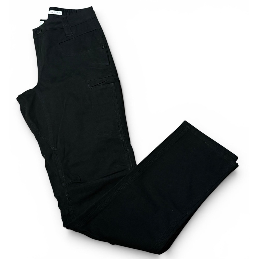 Off The Grid Womens Black Low Rise Straight Leg Pants Size 8 Stretch